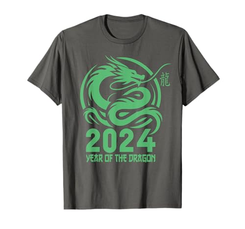 Lucy Color Verde Esmeralda 2024 Año Nuevo chino del dragón Camiseta
