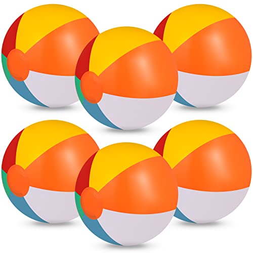 Heyu-Lotus 6 Stück Aufblasbare Wasserbälle, 30cm Inflatable Ball Wasserbälle, Rainbow Beach Balls, Badeball Schwimmball, Strandball für Schwimmbad Party, Aufblasbar Fun Schwimmbad Ball Spielzeug Heyu-Lotus 6 Stück Aufblasbare Wasserbälle, 30cm Inflatable Ball Wasserbälle, Rainbow Beach Balls, Badeball Schwimmball, Strandball für Schwimmbad Party, Aufblasbar Fun Schwimmbad Ball Spielzeug
