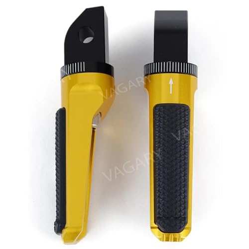 Image of Vagary Pedals Rear Foot Pegs Passenger Footrests For Yamaha R15 V3, V4, R15M, MT-15, V2, FZ-X KTM, Suzuki, Aerox 155, NS 200 (Golden)