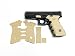 Handleitgrips Tan Textured Rubber Grip Tape Enhancement for Glock 17/22/34/35 Gen 3