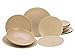 Produktbild CreaTable, 23920, Serie Vesuvio Sand, 12-teiliges Geschirrset, Teller Set aus Steinzeug, spülmaschinen- und mikrowellengeeignet, Made in Portugal