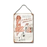 mennen skin bracer pre-electric shave lotion Größe: 20,3 x 30,5 cm. mefoll 1946 Mennen Skin Brace Holzschild, 20,3 x 30,5 cm