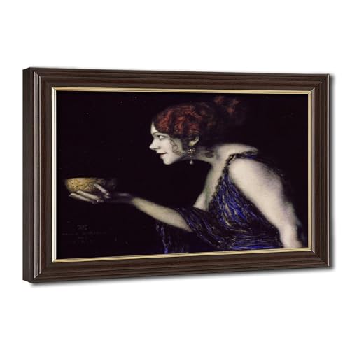Toile Franz Von Stuck Tilla Durieux déco murale élégante pour grand salon et bureau