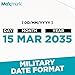 MaxMark Custom Office Military Date Format (DD/MM/YYYY) - Self Inking Date Stamp - Blue & Red (2 Colors)