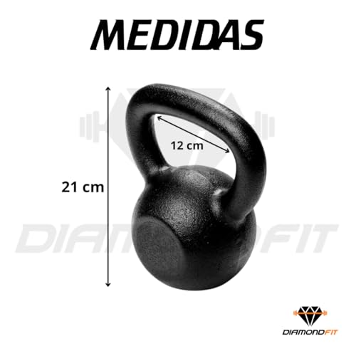 Kettlebell Pintado 8Kg Feito Em Ferro Fundido Para Treino Funcional Em Casa Musculação Academia Fitn