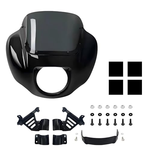 Carénage du quart avant 9 pouces avec pare-brise déviateur d'air pour Harley FXST