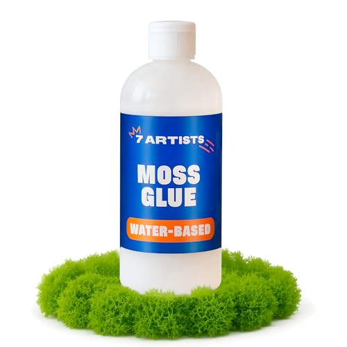 7 Artists Mooskleber 500 ml – Bastelkleber Transparent Flüssig für Moosbild, Mooswand und Pflanzenwand | Geeignet für Kunstmoos, Moos Deko, Basteln, Moosbilder, Islandmoos und Moos Konserviert