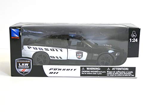 New Ray Dodge Charger Pursuit Diecast Police Car 1/24 miniatura 2