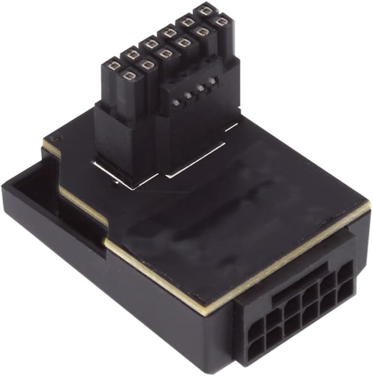 NFHK 12VHPWR ATX3.0 PCI-E 5.0 Power Modular Stecker auf Buchse Adapter Verlängerung nach unten abgewinkelt 90 Grad für 3080 3090TI PSU 16Pin 12+4P Grafikkarte