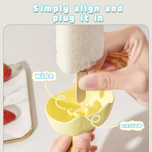 Goiern Tropffrei EIS am Stiel-Halter für Kinder, 4 Stück Eishalterung Kinder Eisstiele Wiederverwendbar, Popsicle Holder für Kinder Kleinkinder