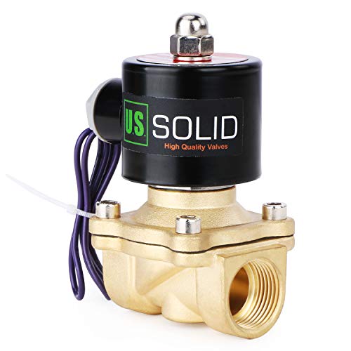 U.S. Solid NPT Brass Electric Solenoid Valve 12V DC Normally Closed VITON…