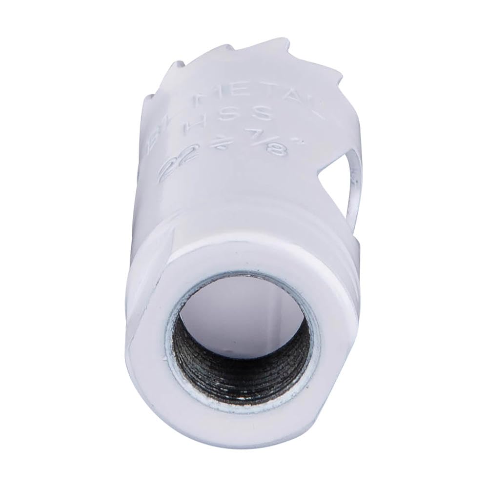 MAKITA D-17027 - Couronne bimétallique 22 mm pour acier, métal, bois ou plastique - Blanc