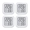PNGOS Thermomètre Hygrometre Intérieur, Mini Termometre Maison Digital Haute Précision, Moniteur de Température et Humidimètre Indicateur du Niveau de Confort pour Maison, Bureau, Chambre