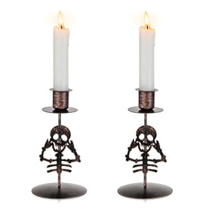 Romadedi Totenkopf Kerzenhalter Hal...