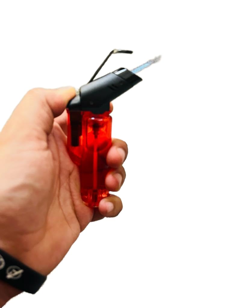 A.K.Trader Small Torch Lighter Jet Flame Refillable Butane Lighter Windproof Lighter with for ciggrettes Candle Camping Suitable for Burning Coal, Welding and Soldering Pocket Lighter (Pack of 1)-image-5