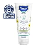 Mustela Stelatopia Emollient Baby Cream - Moisturizing Body Lotion for Eczema-Prone Skin - with Natural Avocado & Sunflower Oil - Fragrance-Free - 6.76 fl. Oz