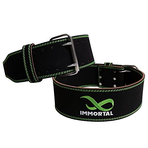 Immortal Vegan Weight Lifting Belt | Deadlift & Squat Support | Stainless Steel & Nylon, PU Leather | Black