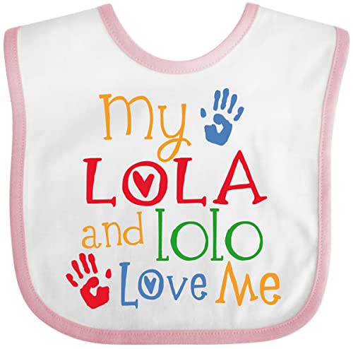 inktastic My Lola and Lolo Love Me Grandchild Baby Bib