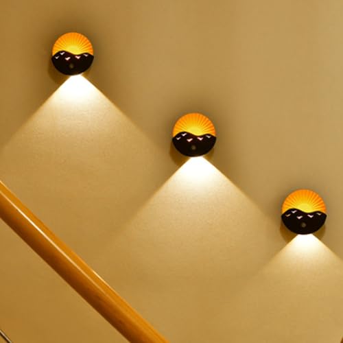 Lámpara de pared RGB regulable con sensor 120° y batería USB para pasillos pack de 2 7