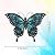 LIFFY Metal Butterfly Wall Decor Glass Outdoor Wall Art Sculptures 12" Hanging Garden Decorations Indoor Home Decorative Ornaments for Patio Yard Fence Bedroom Living Room