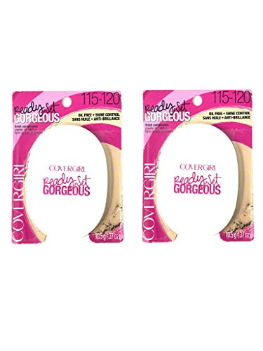 CoverGirl Ready, Set Gorgeous Fresh Complexion Powder Foundation, Light [115/120] 0.37 oz (Pack of 2)