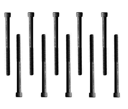 Vis à tête bombée 1/4-20 x 3" noir oxyde en acier lot de 10