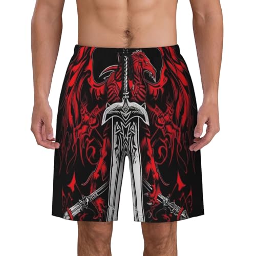 Legend of The Giant Blade Men Beach Pants â€“ Swim Trunks for Men,Quick-Dry and Comfortable, Suitable for Beach, Surf, and Everyday Wear Black