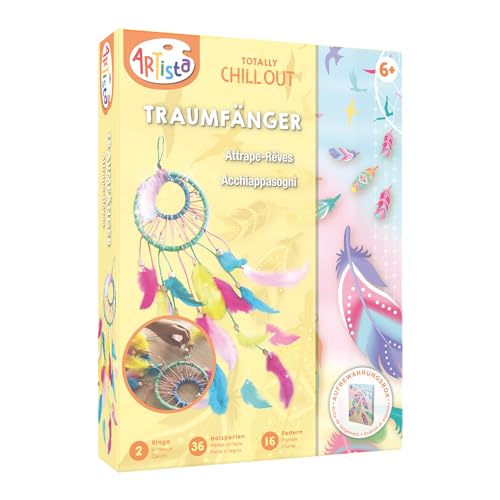 ARTISTA 9301912 Bastelset Traumfänger, DIY-Kit für Kinder, Kreativset in praktischer Aufbewahrungsbox