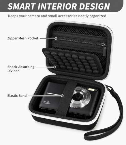 Funda rígida para cámara digital Grapsa pequeña negra miniatura 5