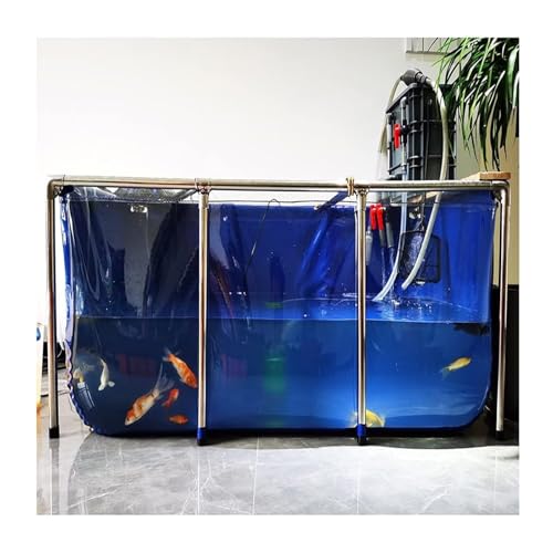 Bassin d'aquaculture en toile PVC rigide avec structure acier extérieure