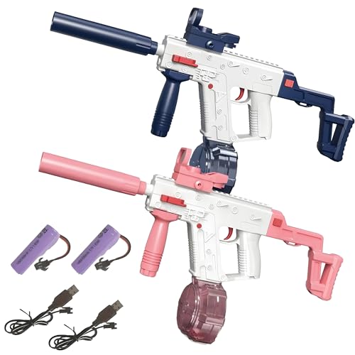 Image of Crackles Rechargeable Electric Automatic Water Blaster Spray Pichkari Gun for Adults & Children with Double Water Tank, Holi Water Gun Large Range 7-10 M, Summer Beach Outdoor Swimming Pool Party