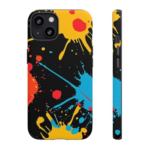 Coque iPhone 13 rigide mate motif peinture pour éviter les traces
