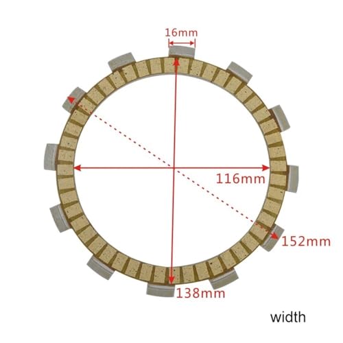 Disque d'embrayage moto compatible pour CRF450R 2011-2016 et DVX 400