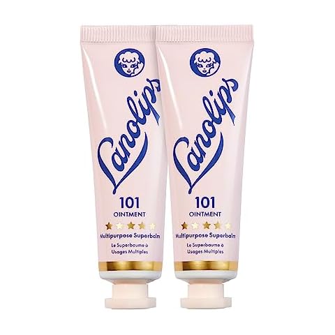 Lanolips 101 Ointment Multi-Balm Duo, Original Superbalm - Contains Pure Lanolin Oil for Smooth, Hydrated, & Healthy Lips - Natural Lip Balm for Dry Lips, Cuticles, & More (2-Pack, 0.52 oz each) Cover