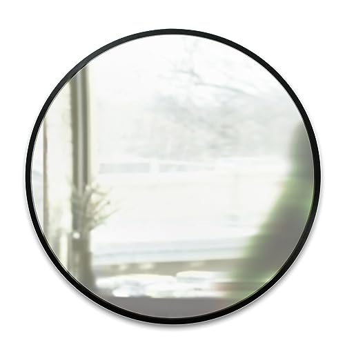 Image of Artemade Iron Framed Wall Mounted Round Hanging Mirror for Bathroom Wall Decor Living Room Mirror (40 Cm)