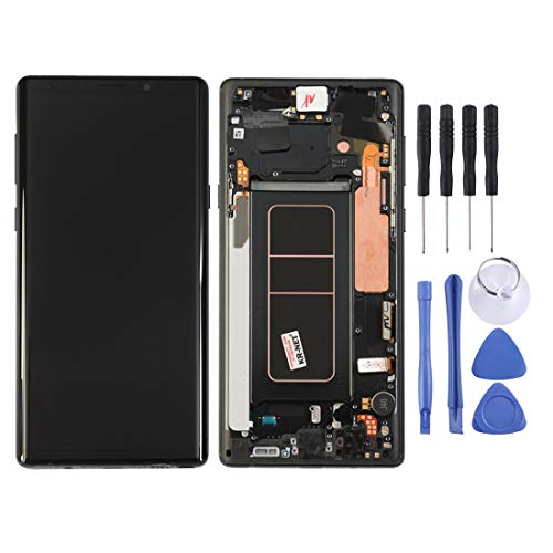 Bloc écran LCD et tactile pour Galaxy Note9 noir avec châssis pré-assemblé N960T