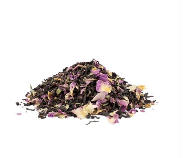 Té Negro Cereza Terciopelo Pétalos y Plantas