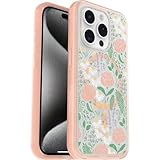 OtterBox iPhone 15 Pro (Only) Symmetry Series Case - Peachy Bloom, Snaps to MagSafe, Ultra-Sleek, Raised Edges Protect Camera & Screen