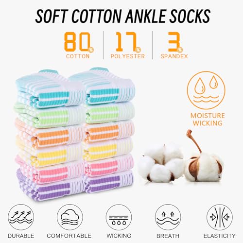 COOPLUS 6 Pairs Ankle Socks Womens Athletic Thick Cushioned Cotton Running Low Cut Tab Socks2
