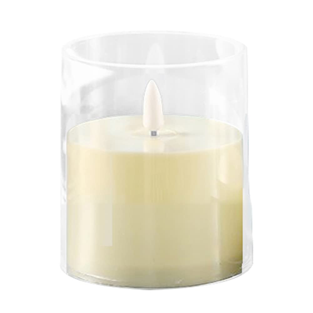 TANGSIYANG Led Candles LED Candle Atmosphere Lamp Plastic Flameless Candlesticks Durable Lights for Birthday Party Supplies(7.5x10cm)