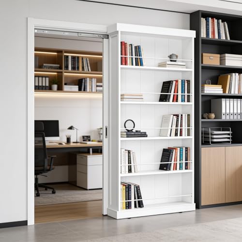 JOIKUJIA Hidden Sliding Door Bookcase