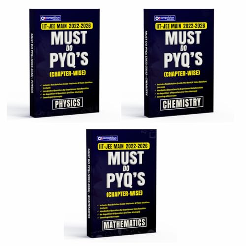 Image of COMPETISHUN JEE Main PYQ PCM 3 Book Combo Set Physics Chemistry Mathematics Chapterwise Solved Papers Must Do PYQs Previous Year Questions 2026-2022