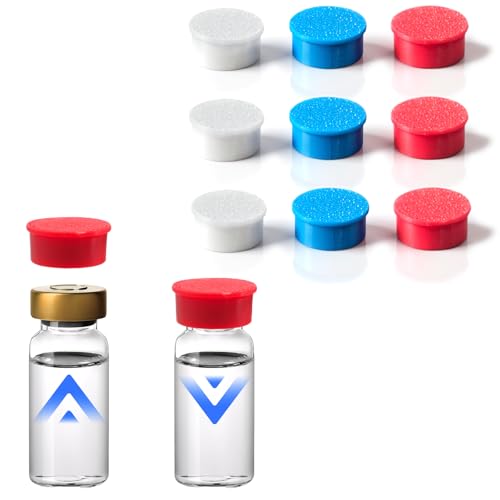 9 Pack 13mm Protective Vial Caps for 3ml Vials[Easy Identification