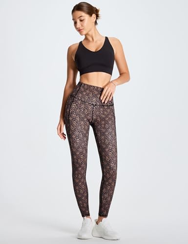 Image of THE GYM PEOPLE Thick High Waist Yoga Pants with Pockets, Tummy Control Workout Running Yoga Leggings for Women
