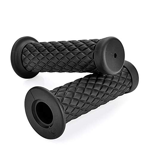 JenNiFer 25Mm Motorrad-Handlebar Hand Grip Black Cafe Racer Bubber Clubman Custom for Honda/Harley - Schwarz