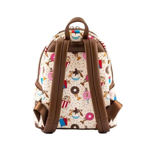 Loungefly Disney Chip and Dale Snackies All Over Print Womens Double Strap Shoulder Bag Purse – Bild 6