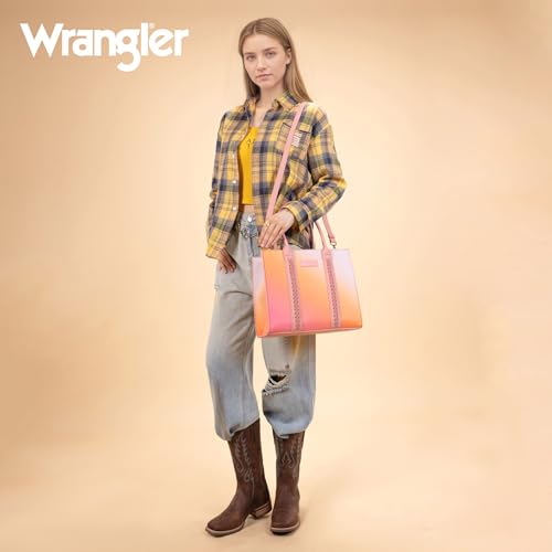 Image of Montana West x Wrangler Tote Bags Purses for Women Work Top-Handle Handbags with Strap