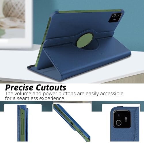 Image of TGK 360 Degree Rotating Flip Cover Case for Xiaomi Mi Pad 8 /8 Pro /Mi Pad 7 /7 Pro 11.2 inch Tablet (Dark Blue)