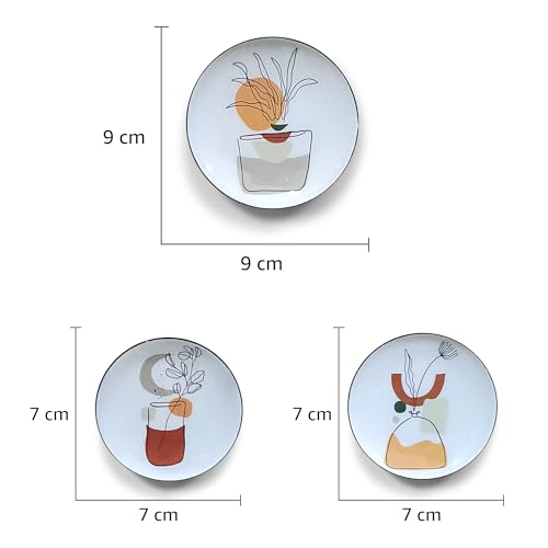 Image of Amazon Basics Modern Boho Flower Art Metal Decorative Fridge Magnet | Gift Items for Women and Men | Home Decoration Gift Item | Set of 3 | Stylish Fridge Magnet 1x9 CM, 1x7 CM