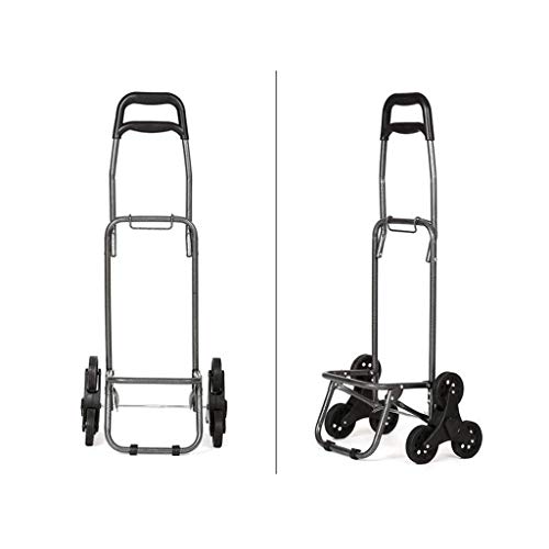 Leichte 2,5 kg Treppenklettern Faltbare Einkaufstrolley Tasche mit 6 Rädern Faltbarer Stahlrahmen Wäsche Utility… – Bild 6